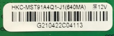 MAIN PARA MONITOR CURVO MSI / NUMERO DE PARTE 1020-4004520 / MST91A4Q1-J / 210422-000610 / HKCMNT MST91A4Q1-J / J1.3-20200619 / 261503001990 / MODELO MAG270CR - Imagen 5